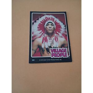 Vintage 1979 Village People Trading Card #28 Disco Era Vintage Music Collectible
